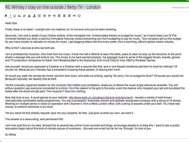 Whitey Slams Marketing Douchery