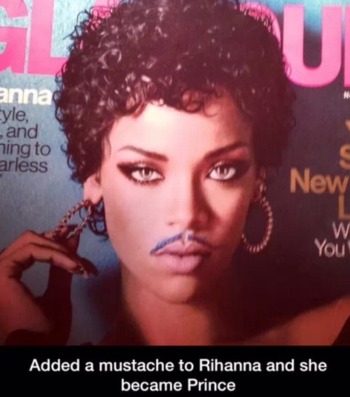 Rihanna + Porno 'Stache = Prince